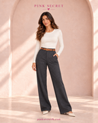 Wide Leg Joukh Lycra Pants