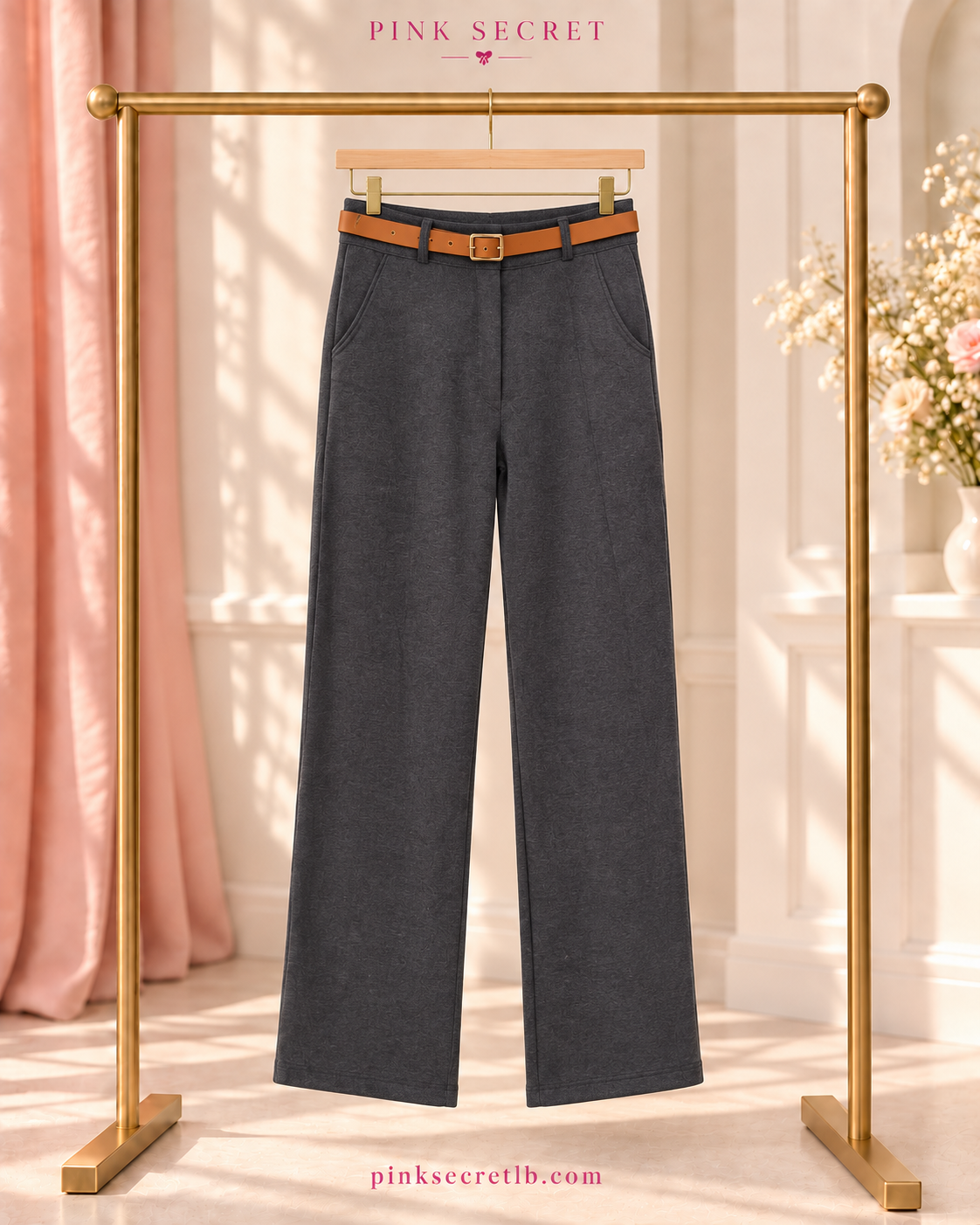 Wide Leg Joukh Lycra Pants