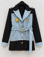 Belted Denim Blazer