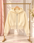 Cropped Zip Hoodie