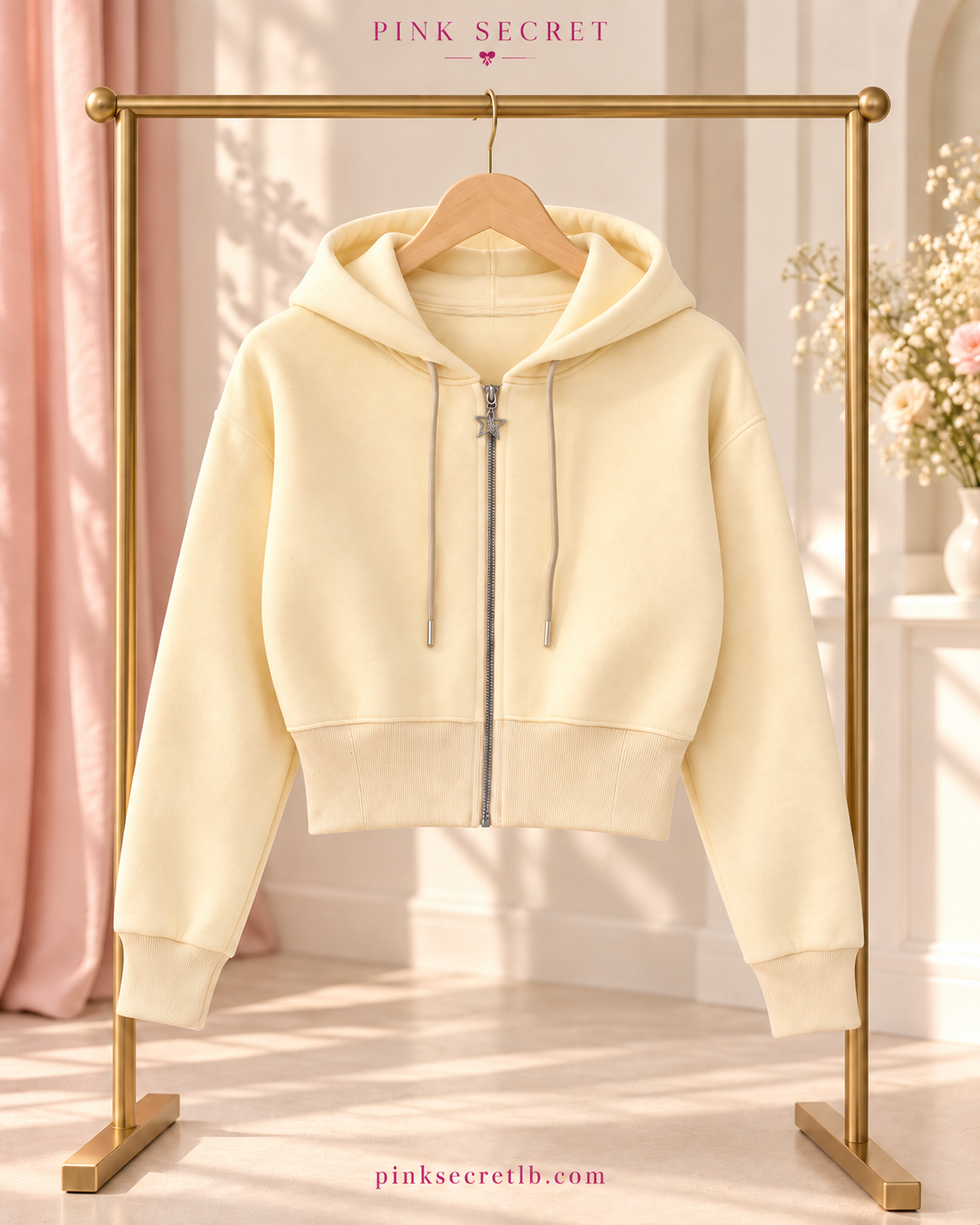 Cropped Zip Hoodie