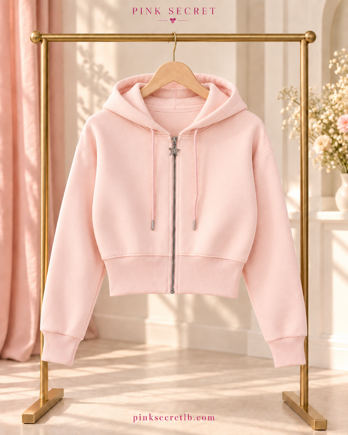 Cropped Zip Hoodie