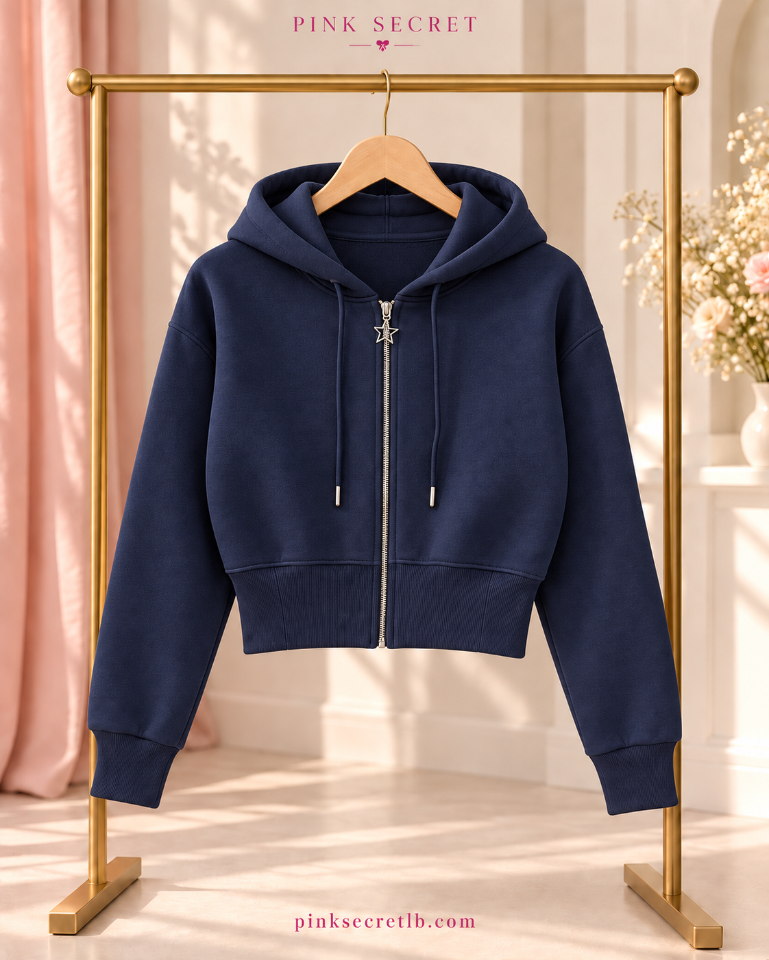 Cropped Zip Hoodie