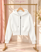 Cropped Zip Hoodie