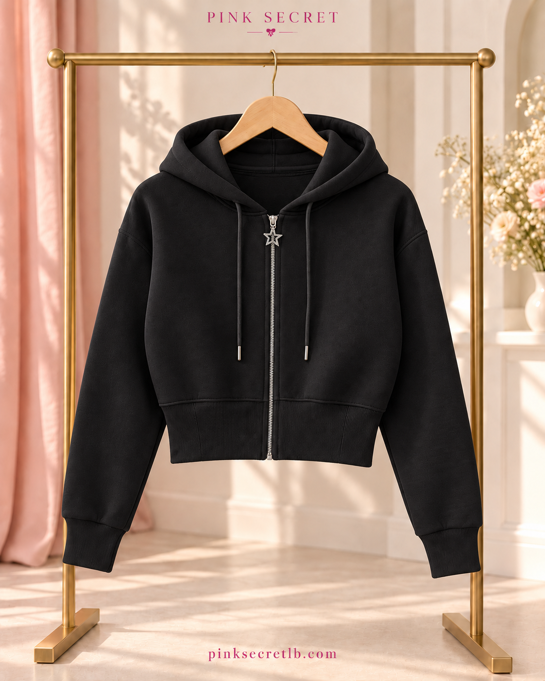 Cropped Zip Hoodie