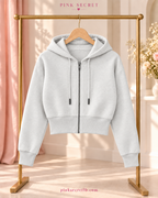 Cropped Zip Hoodie