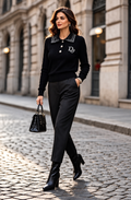 Embellished Collar Top