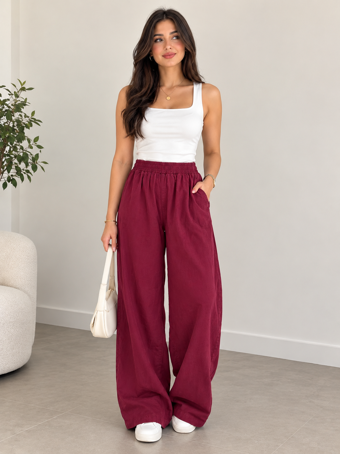 Wide Leg Kitten Pants