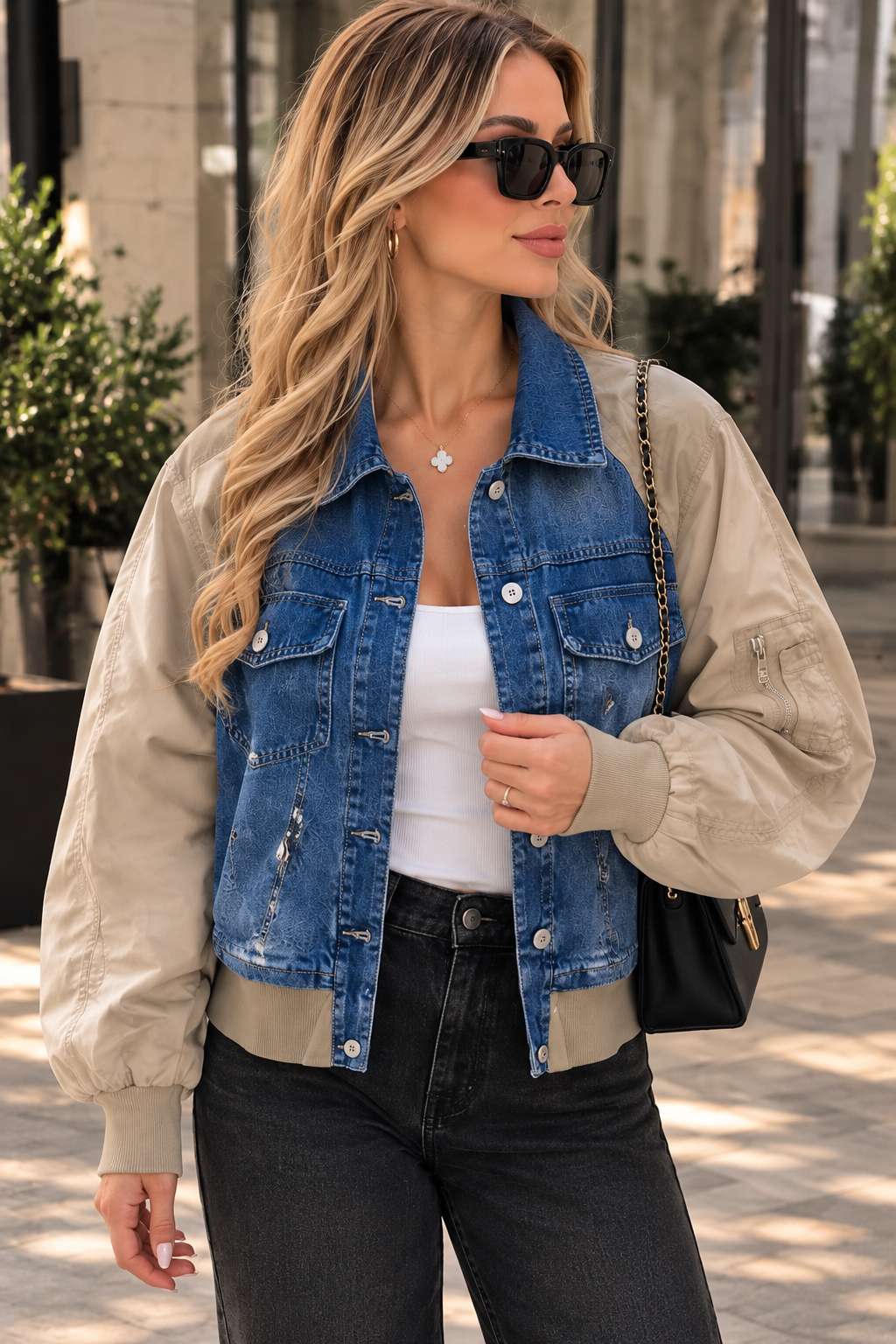 Denim Parachute Jacket