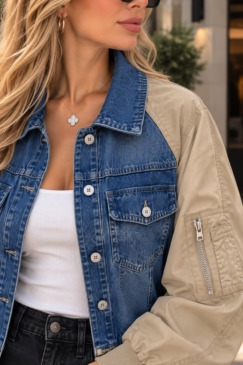 Denim Parachute Jacket