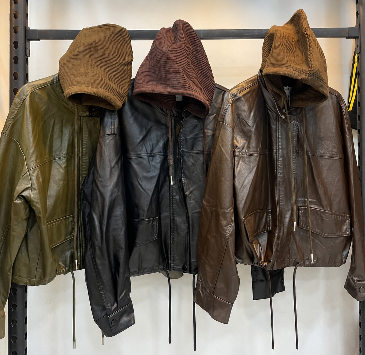 Hooded Leather Jacket