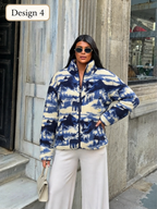Printed Zip Fleece