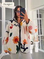 Printed Zip Fleece