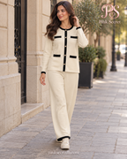 Contrast Knit Set