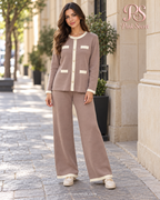 Contrast Knit Set