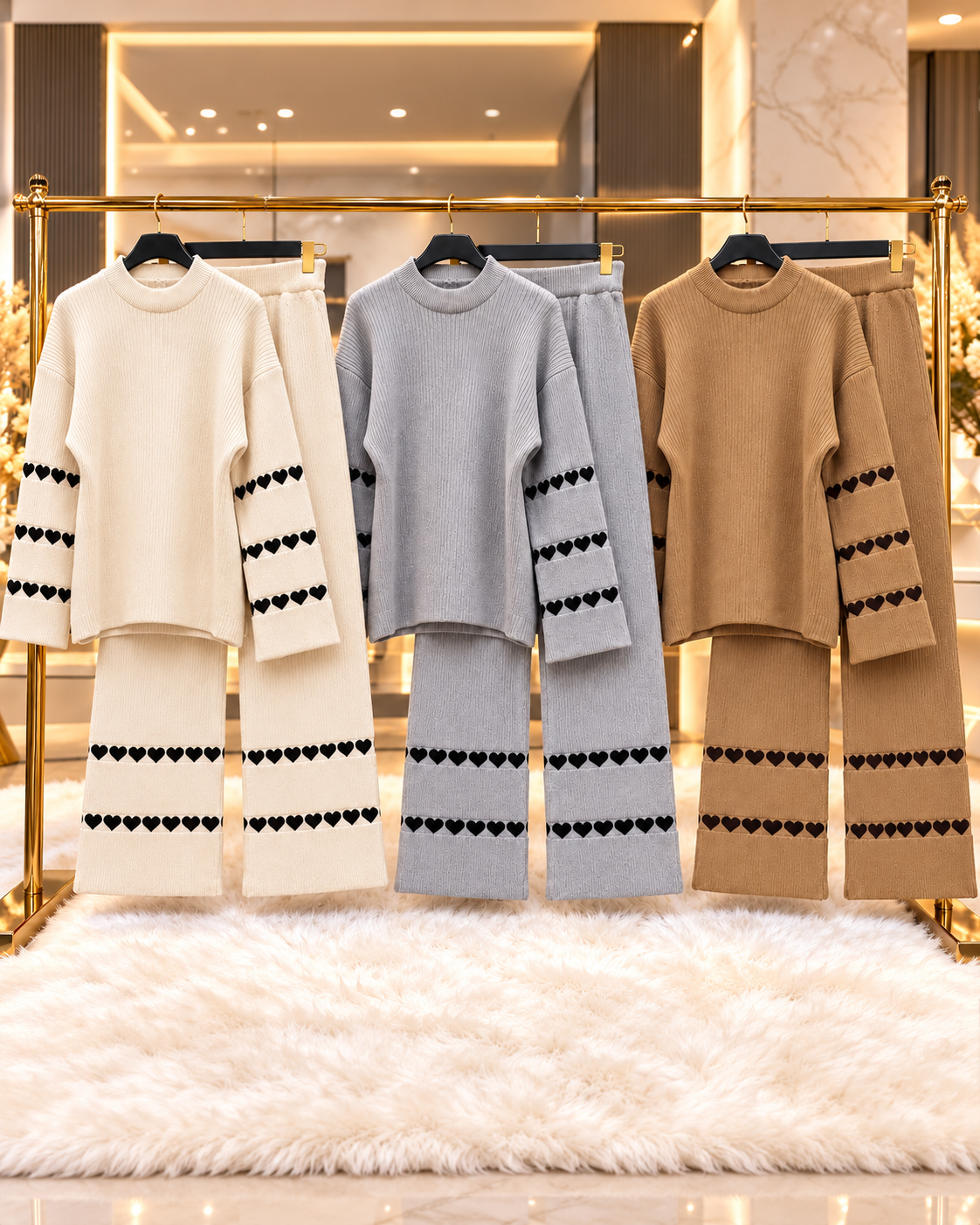 Heart Knit Set