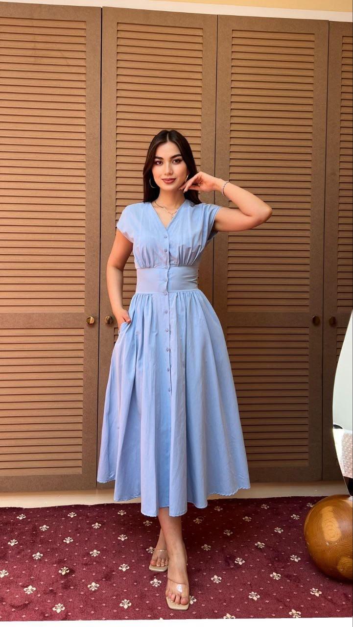Button-Down Midi Dress
