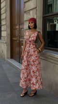 Floral V-Neck Maxi Dress