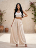 Linen Wide-Leg Pants