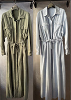Utility Tie-Waist Maxi Dress