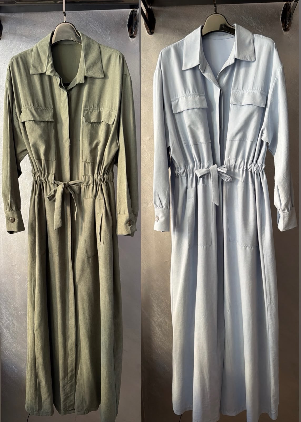 Utility Tie-Waist Maxi Dress