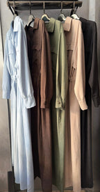 Utility Tie-Waist Maxi Dress
