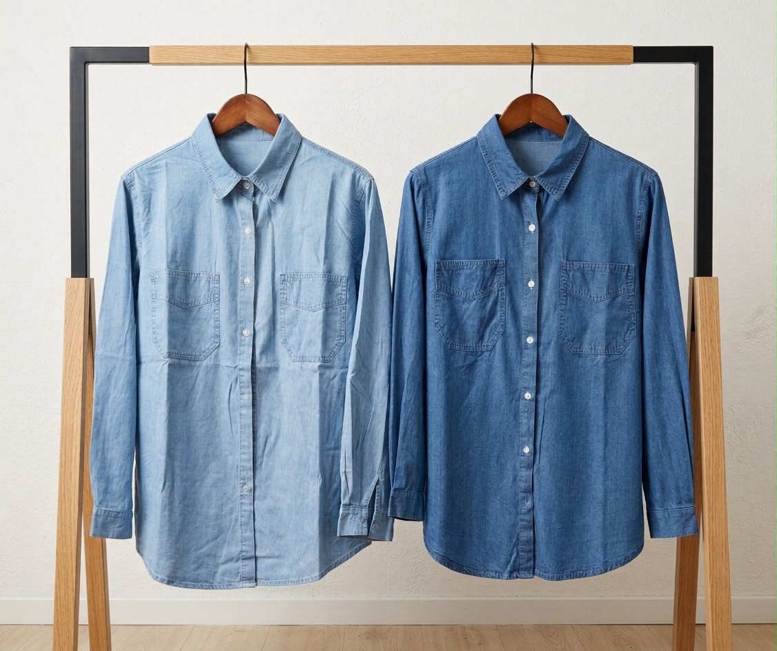 Denim Button-Up Shirt