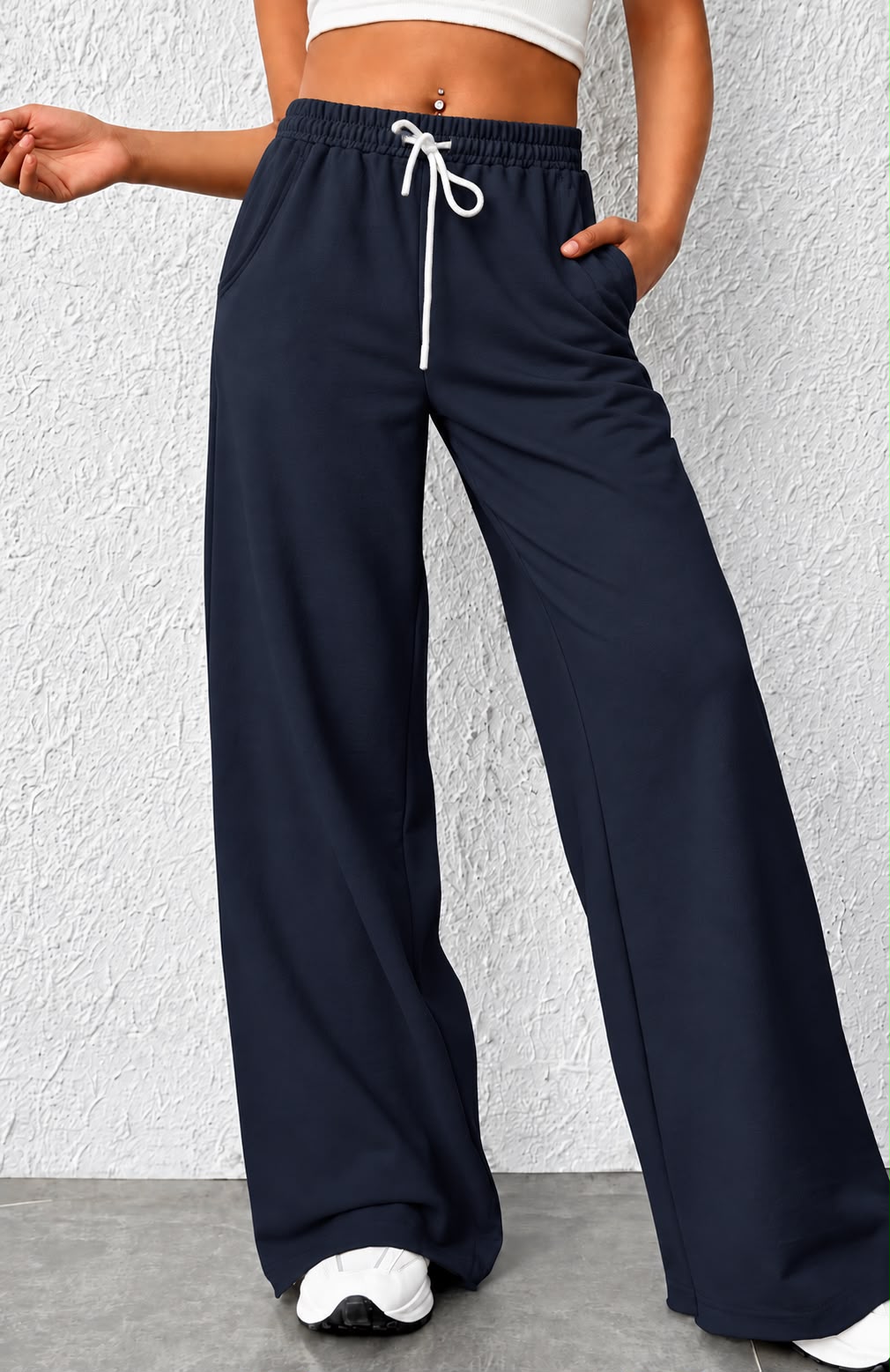 Cotton Wide-Leg Pants
