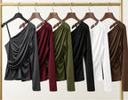 One-Shoulder Ruched Top
