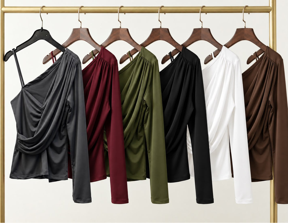 One-Shoulder Ruched Top