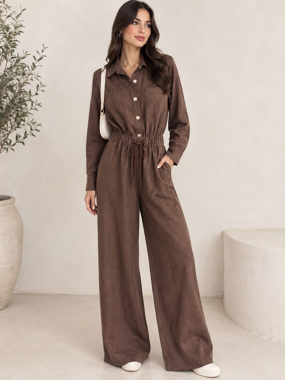 Utility Wide-Leg Jumpsuit
