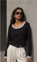 Lace Trim Top