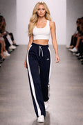 Side-Stripe Wide-Leg Pants