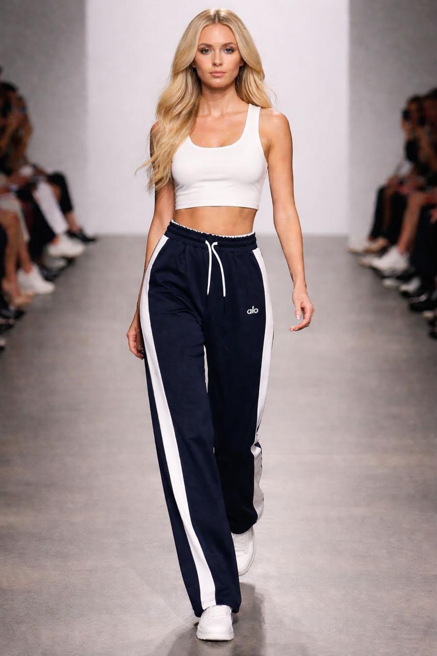 Side-Stripe Wide-Leg Pants