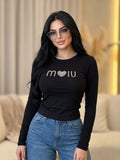 Rhinestone Heart Top