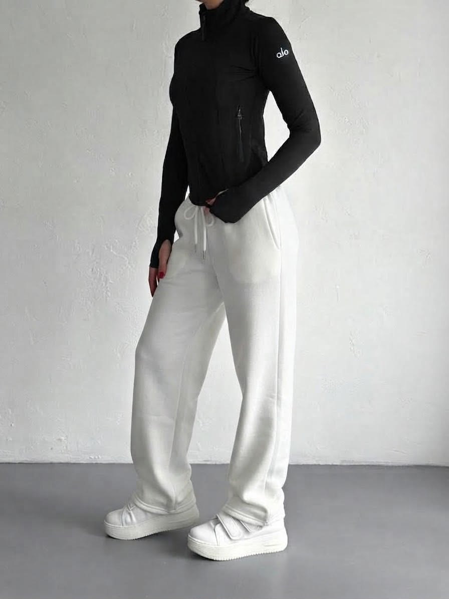 Wide-Leg Jogger Pants