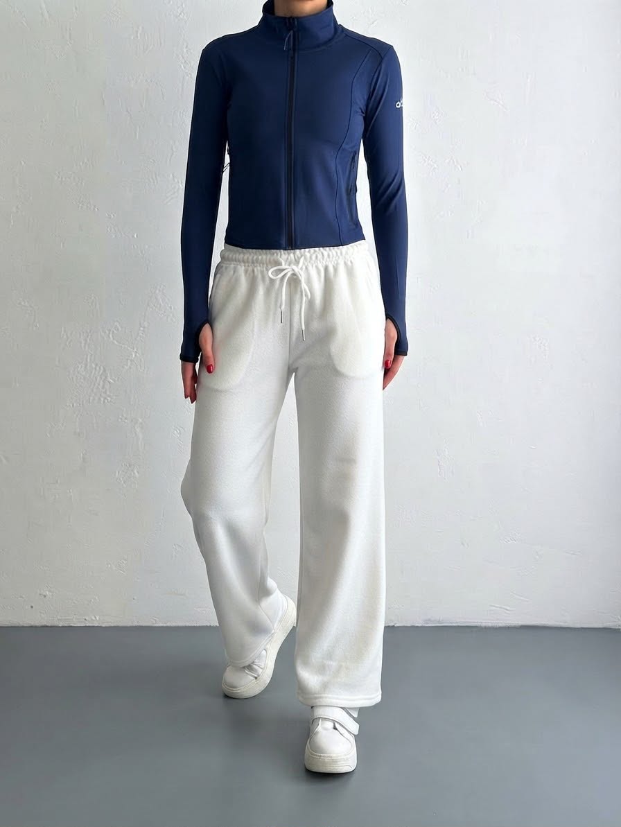 Wide-Leg Jogger Pants