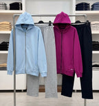 Zip-Up Hoodie & Wide-Leg Pants Set
