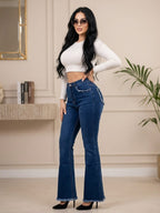 High-Waist Flared Jeans
