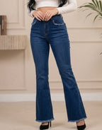 High-Waist Flared Jeans