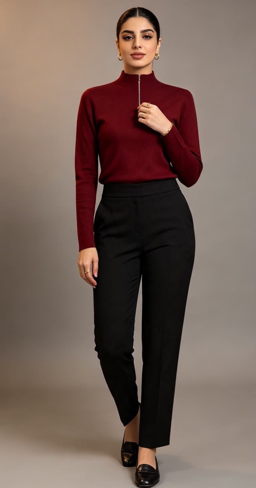 Zip Neck Top