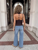 Open Back Knit Top