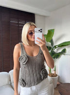 Floral Knit Tank Top