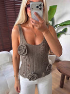 Floral Knit Tank Top