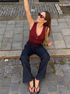 Zip Front Knit Top