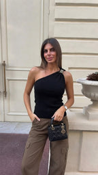 One Shoulder Knit Top