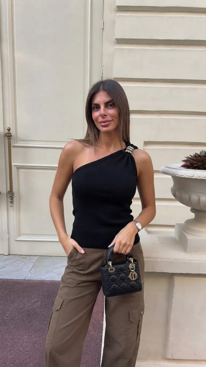 One Shoulder Knit Top