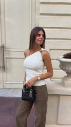 One Shoulder Knit Top
