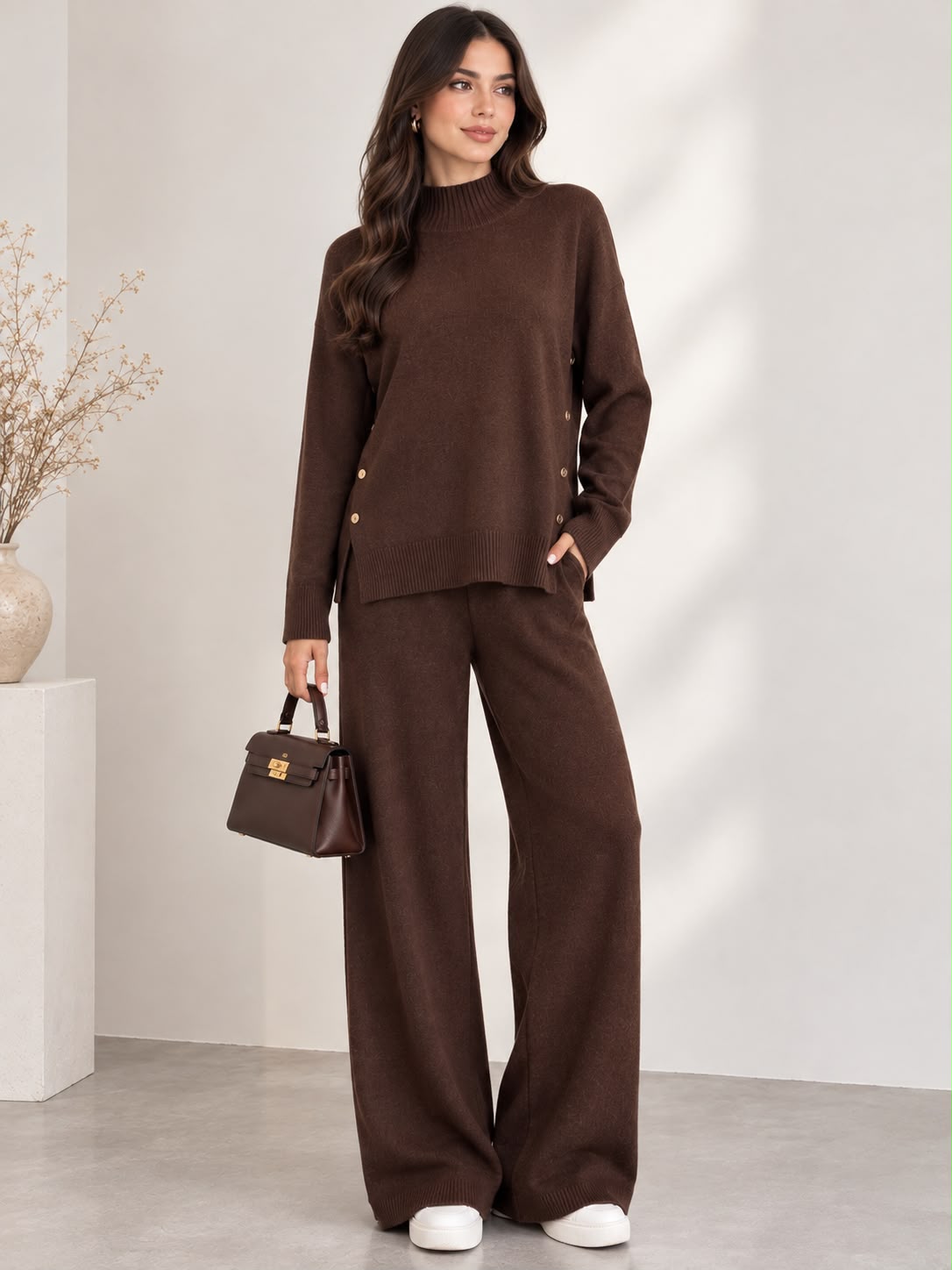 Soft Wool Button Detail Set