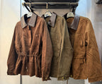 Suede Leather Collar Jacket